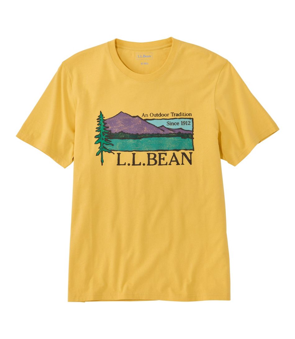L.L. Bean Ms Mountain Classic Tee Short-Sleeve Light Gold