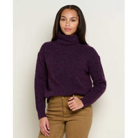 Toad and Co Ws Toddy T-Neck Sweater Blackberry