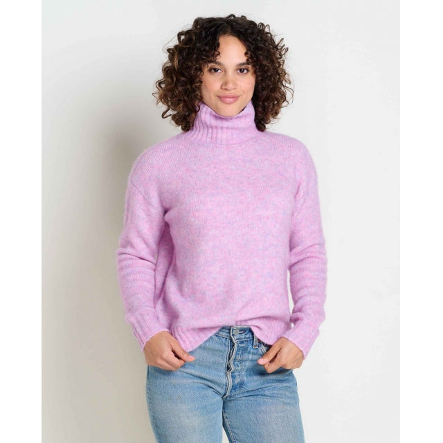 Toad and Co Ws Toddy T-Neck Sweater Rock Rose