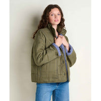 Toad and Co Ws Manzana Quilted Jacket Green Moss Pattern