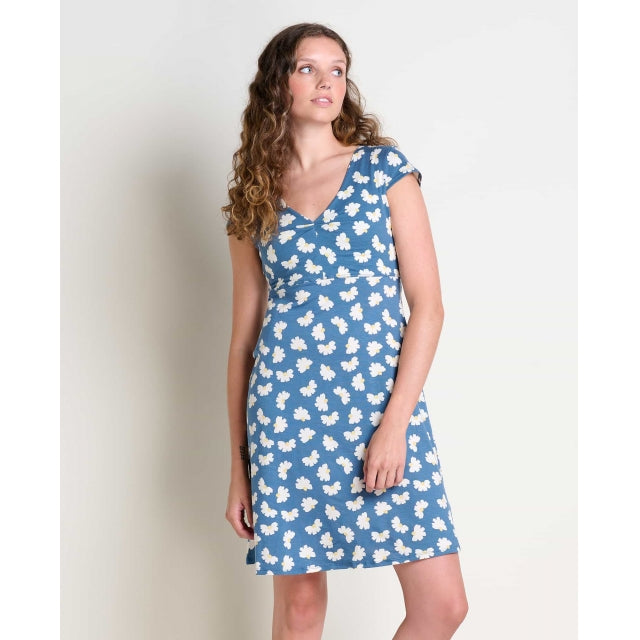 Toad and Co Ws Rosemarie Dress Pacific Half Daisy Print