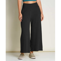 Toad and Co Ws Chaka Wide Leg Crop Pant Black Texture