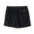 Black men's running shorts back view with zip pocket, elastic waistband, and ventilation perforations