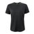 Dark heather black women's short sleeve crew neck t-shirt, classic fit, front view