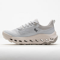 Light gray running shoe with distinctive chunky white sole featuring multiple air holes, side profile view