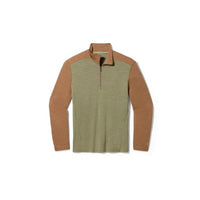 Smartwool Ms Classic Thermal Merino Base Layer 1/4 Zip Winter Moss - Fox Brown