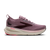 Women's running shoe in mauve purple with cream midsole, lateral side view