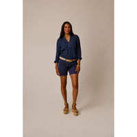 Carve Designs Ws Dylan Gauze Shirt Petite Bloom