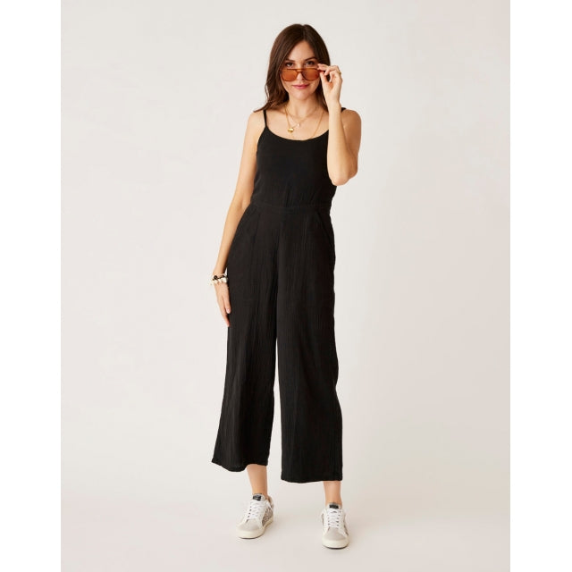 Carve Designs Ws Knox Gauze Jumpsuit Black