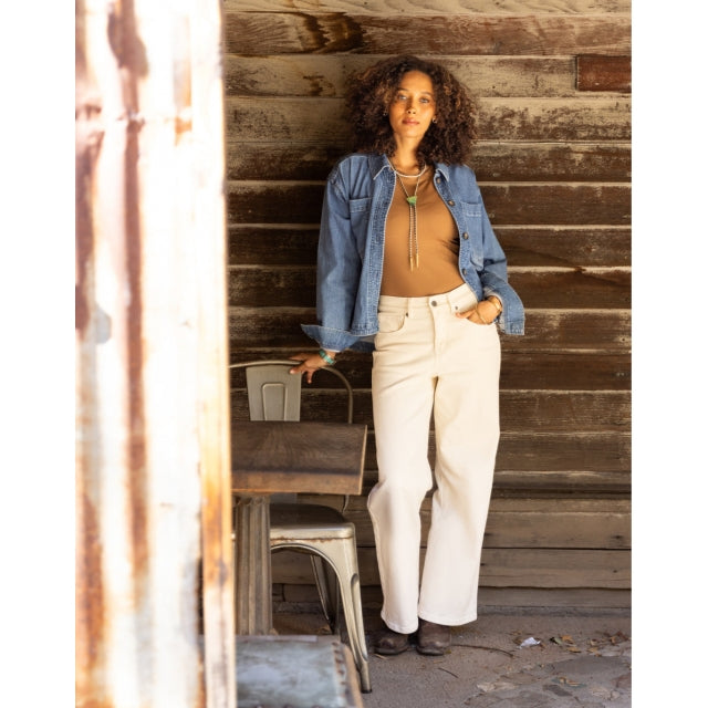 Carve Designs Ws Audrey Wide Leg Ecru
