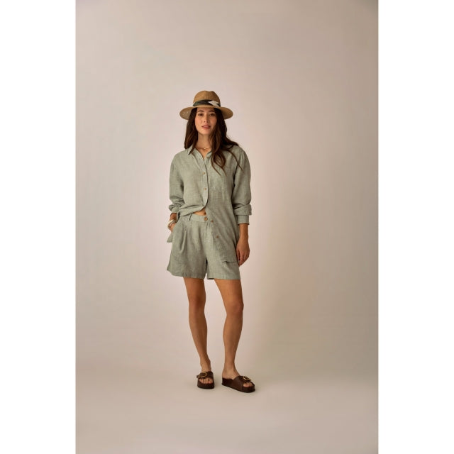Carve Designs Ws Suki Linen Short Fatigue Chambray