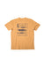 Orange t-shirt back view showing various canoe and kayak illustrations with paddles