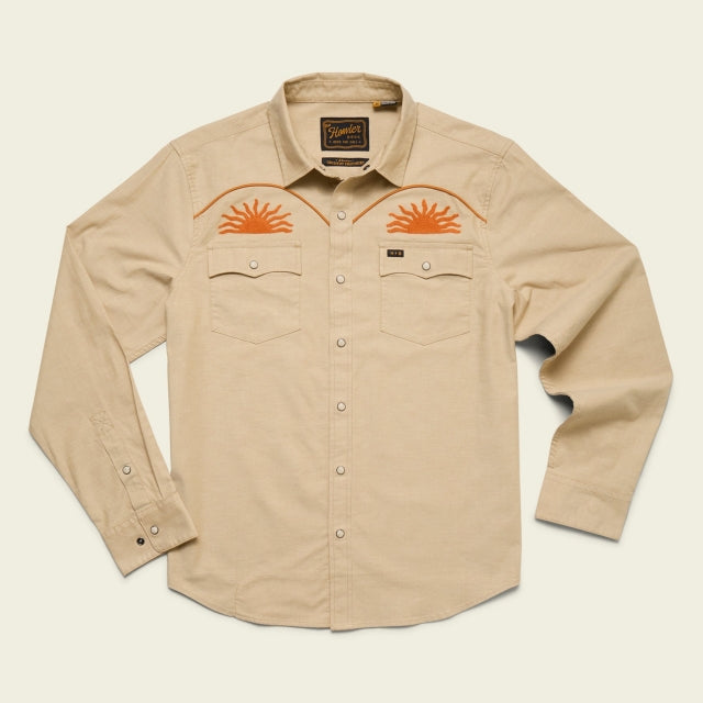 Howler Brothers Ms Crosscut Deluxe Snapshirt El Sol: Gold