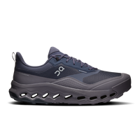 Men's waterproof trail running shoe with wave-cut midsole, lateral side view on white background
