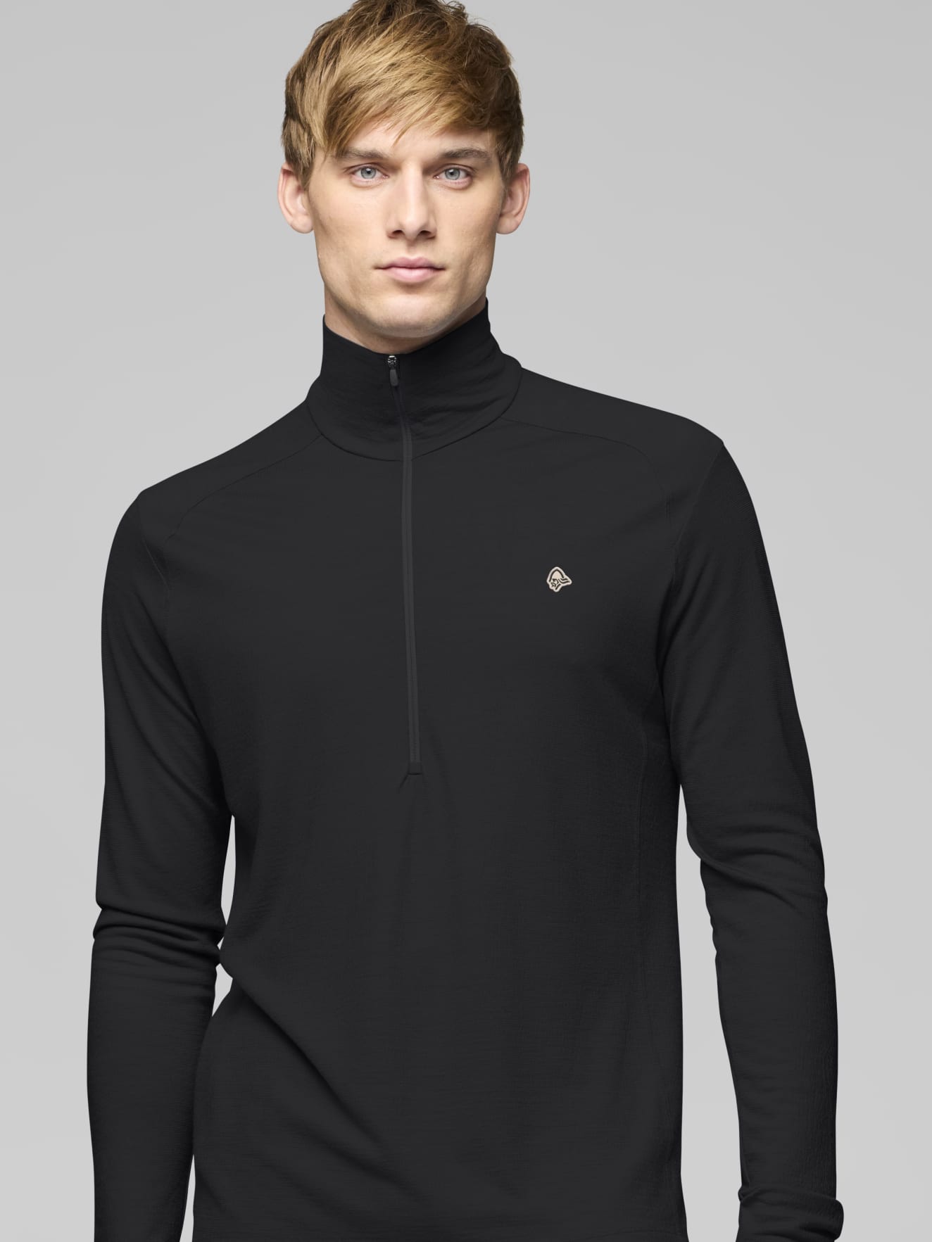 M's Femund pureUll Zip Neck