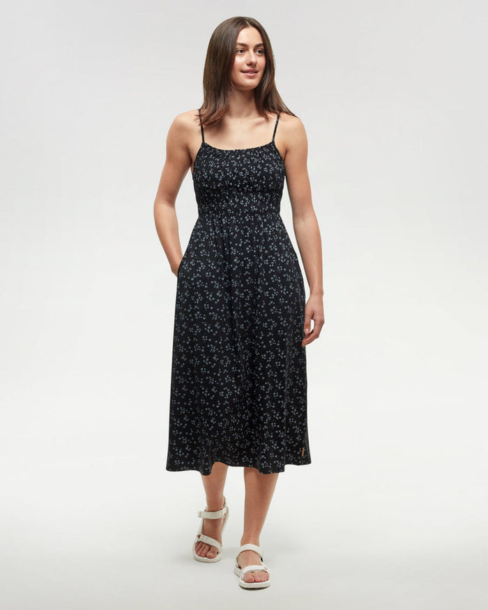 tentree Ws Driftwood Dress Meteorite Black/Ditsy