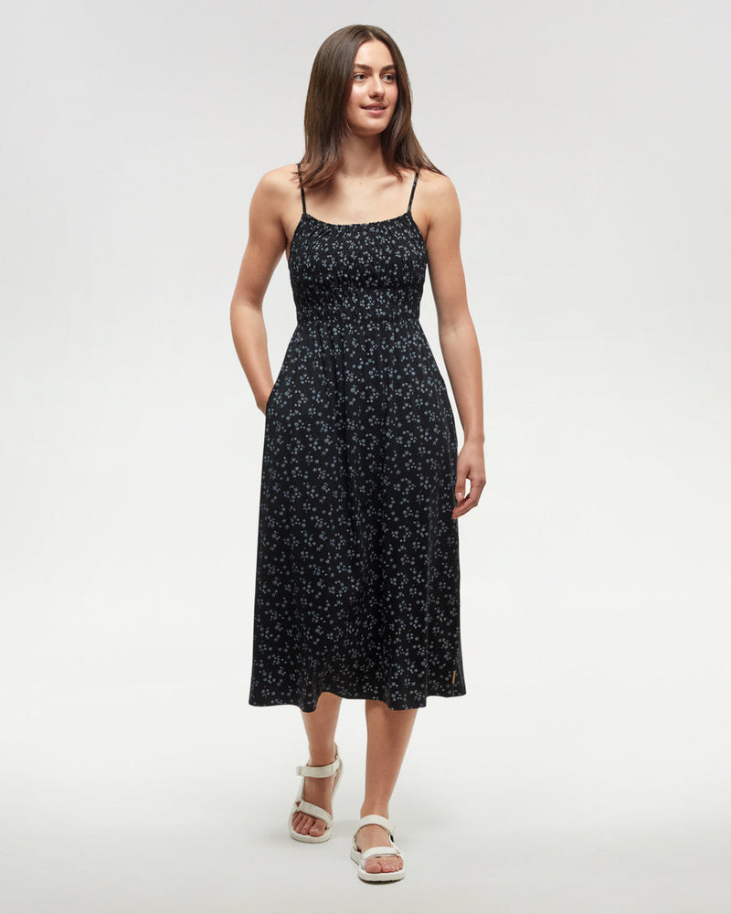 tentree Ws Driftwood Dress Meteorite Black/Ditsy