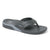 Men's flip flop sandal in grey with textured footbed and toe strap