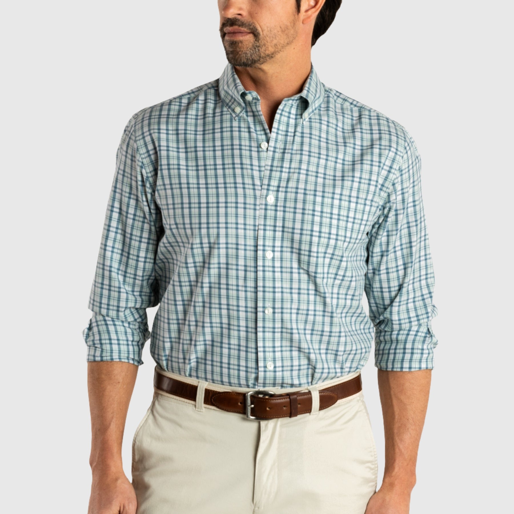 M's Cotton Twill Sport Shirt Dowling Plaid