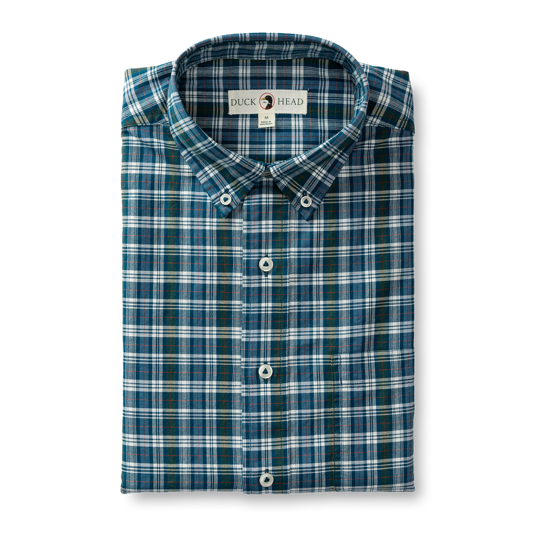 M's Cotton Oxford Sport Shirt Thompson Plaid