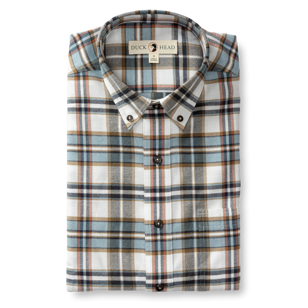 M's Cotton Flannel Sport Shirt Russian Plaid