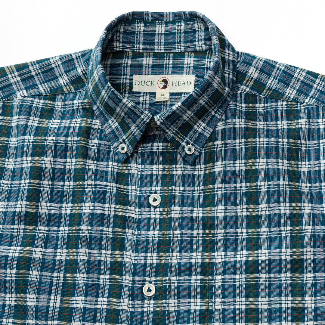 M's Cotton Oxford Sport Shirt Thompson Plaid