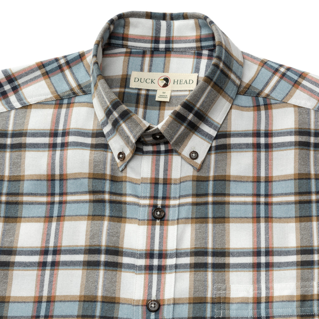 M's Cotton Flannel Sport Shirt Russian Plaid