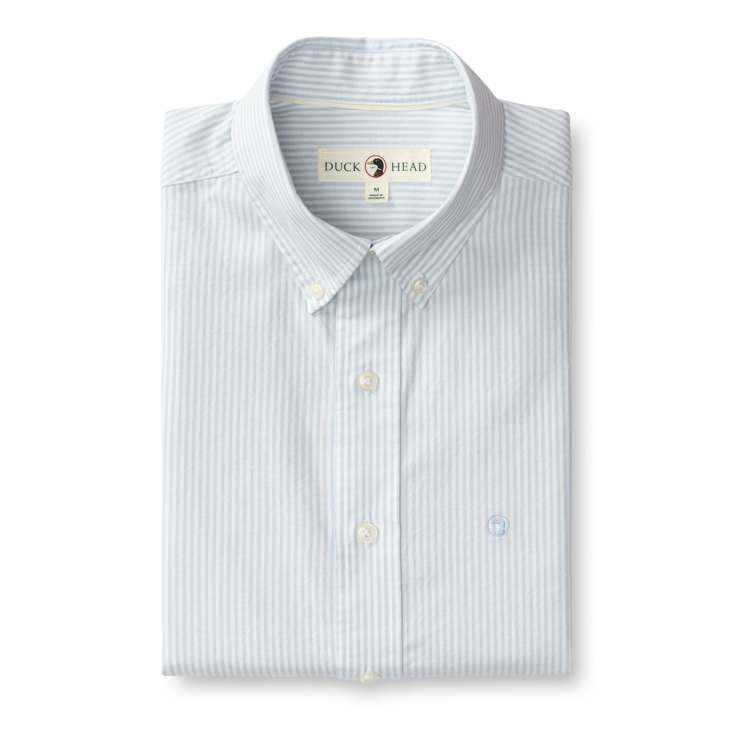 Duck Head Ms SS Linen Cotton Oxford Sports Shirt - Baxter Stripe