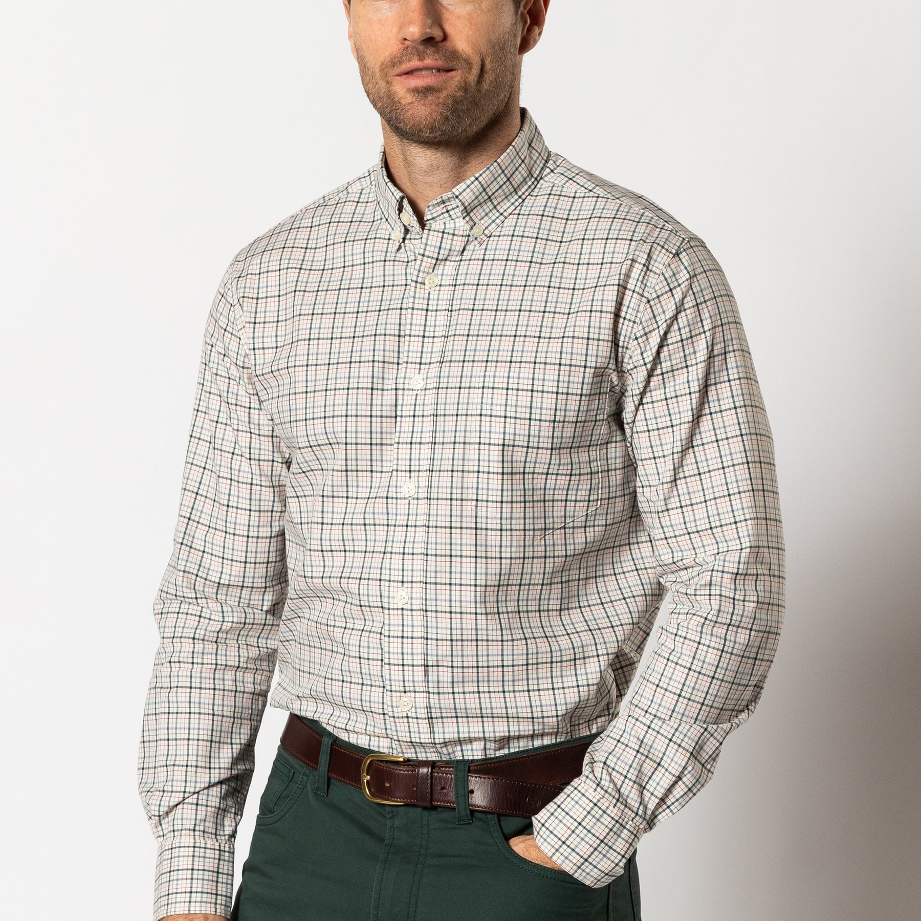 M's LS Cotton Twill Sport Shirt - Cooper