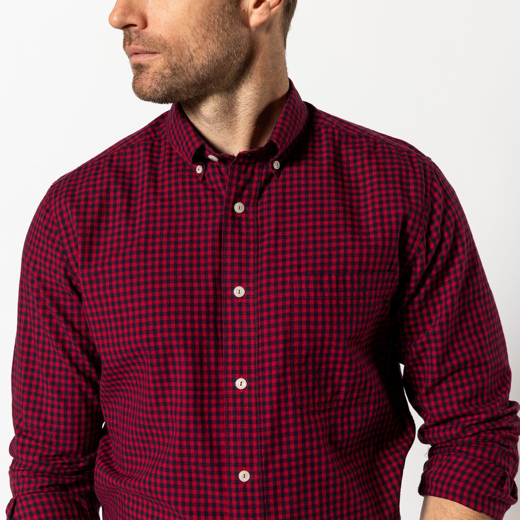 M's LS Cotton Slub Sport Shirt - Kimball