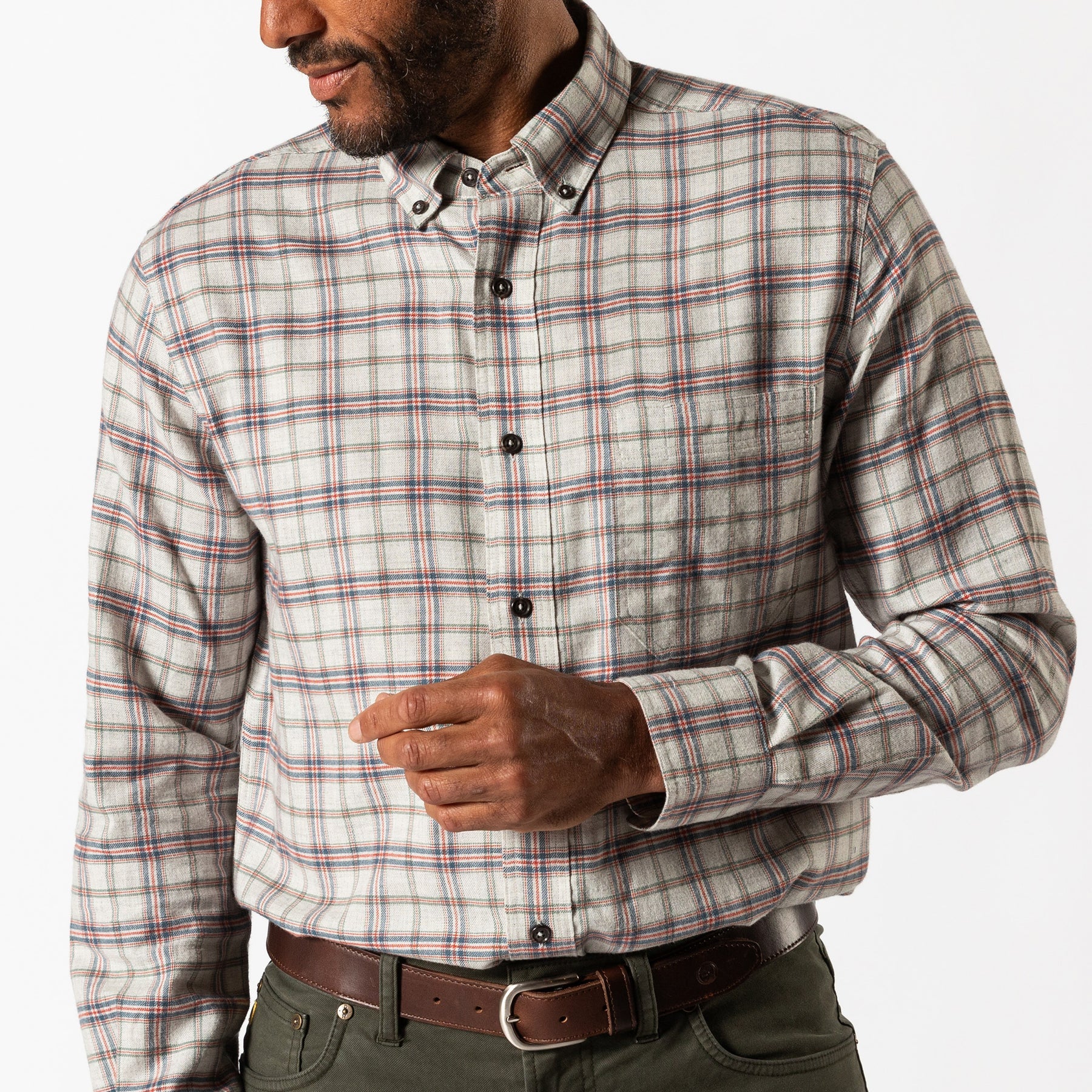 M's LS Flannel Sports Shirt - Malcolm Plaid