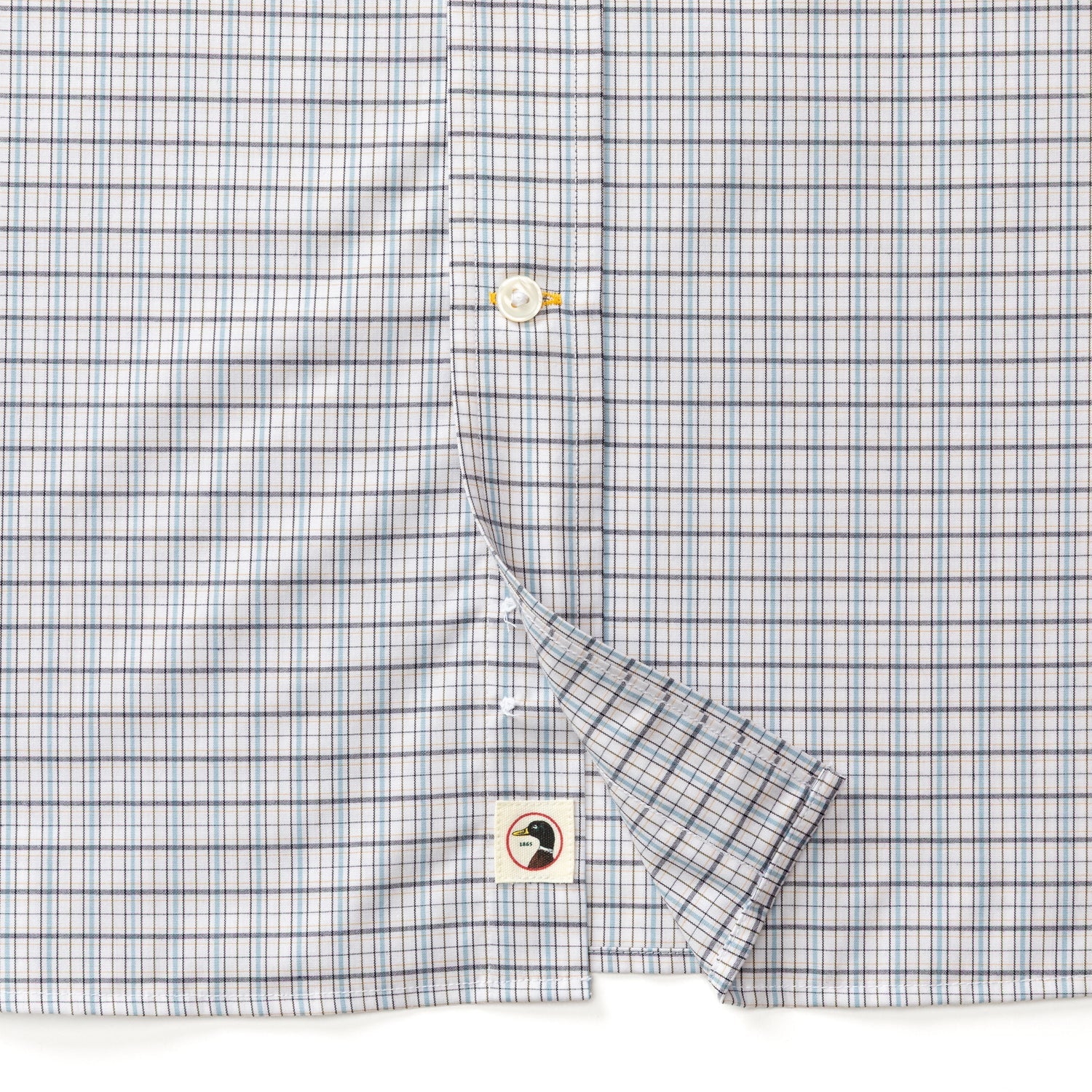 M's LS Performance Poplin Sport Shirt - Edison Plaid
