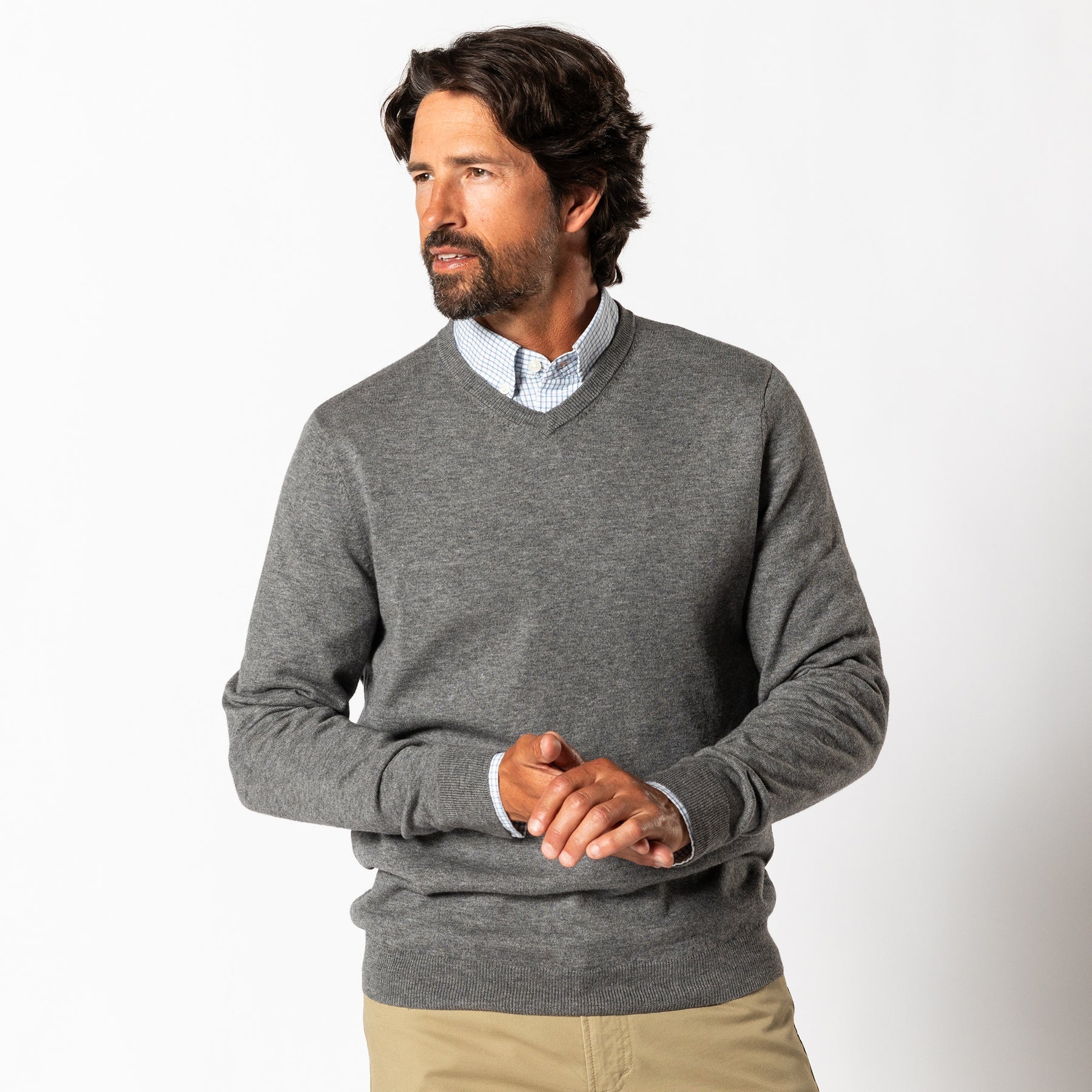 M's Buckley Merino V-Neck Sweater
