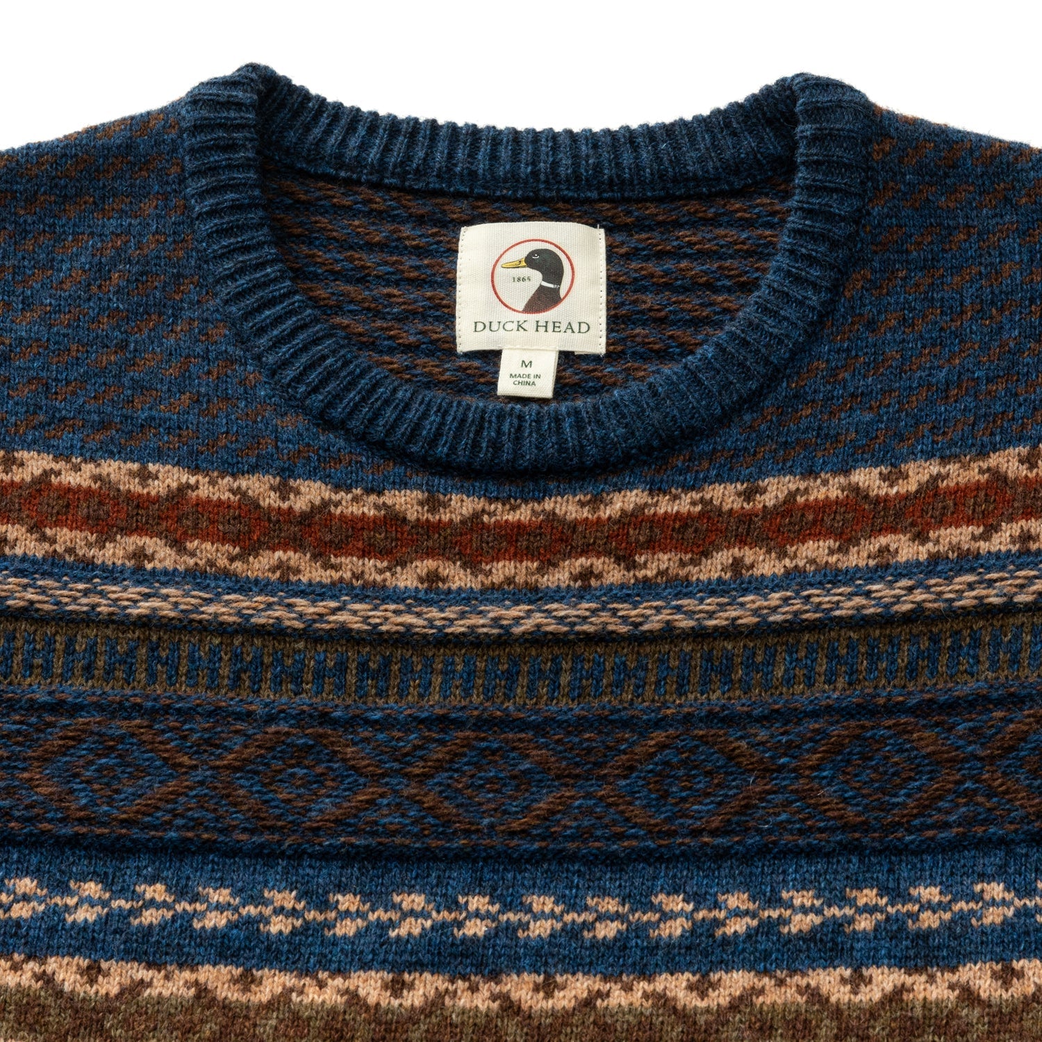 M's Birch Fair Isle Crewneck Sweater