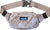 Tan camouflage waist pack with adjustable strap and front zipper compartment