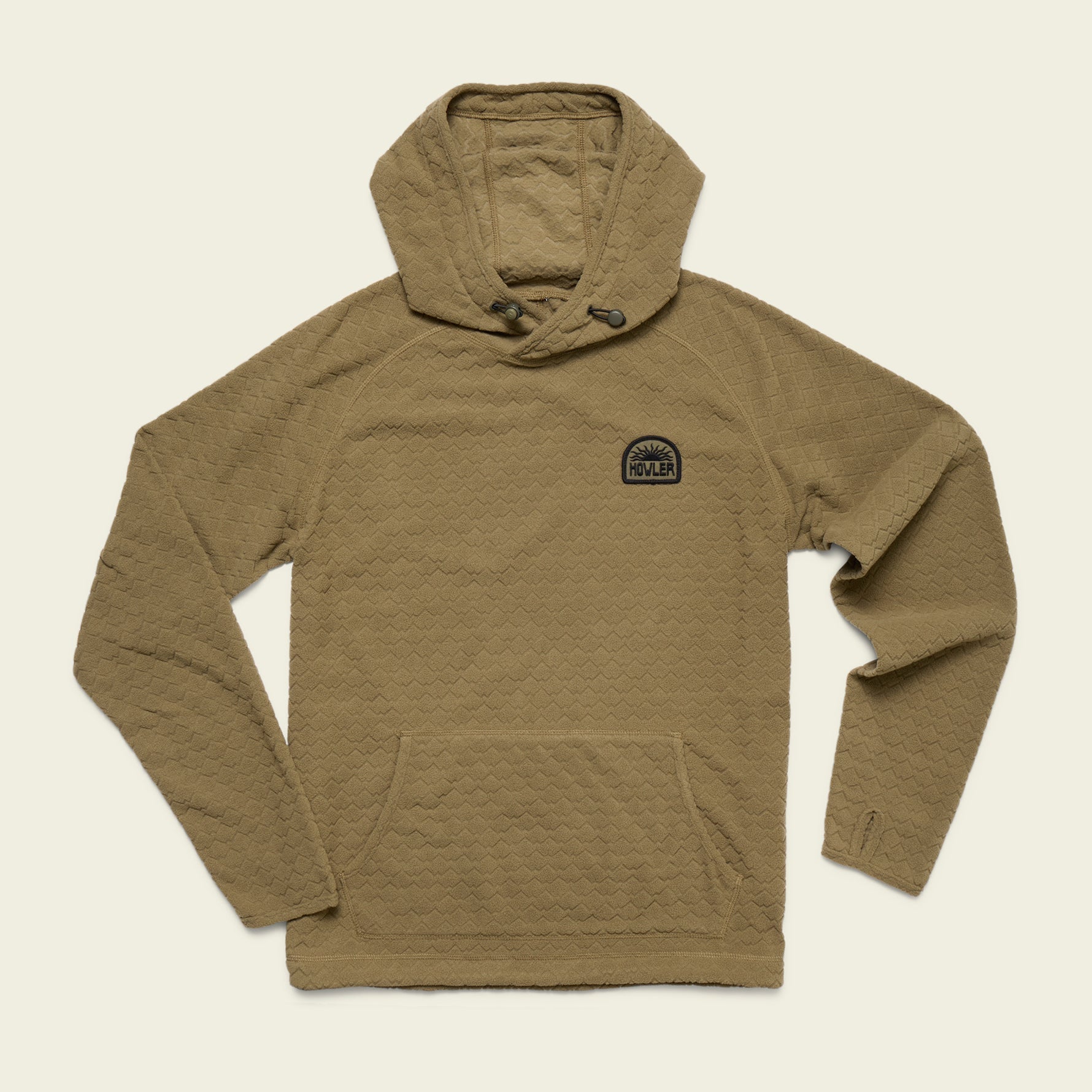 Howler Brothers Ms Palo Duro Fleece Hoodie Mountain Grid - Fatigue