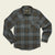 Men's long-sleeve plaid flannel shirt with chest pocket and button front, flat lay view