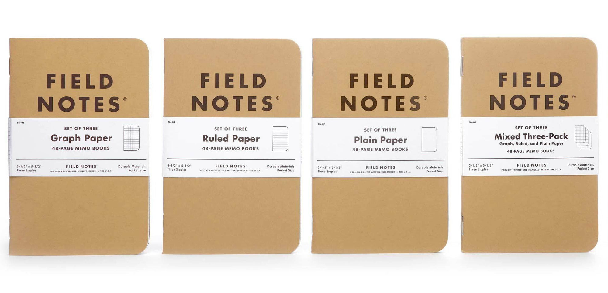 Original Kraft Memo Book 3-Pack