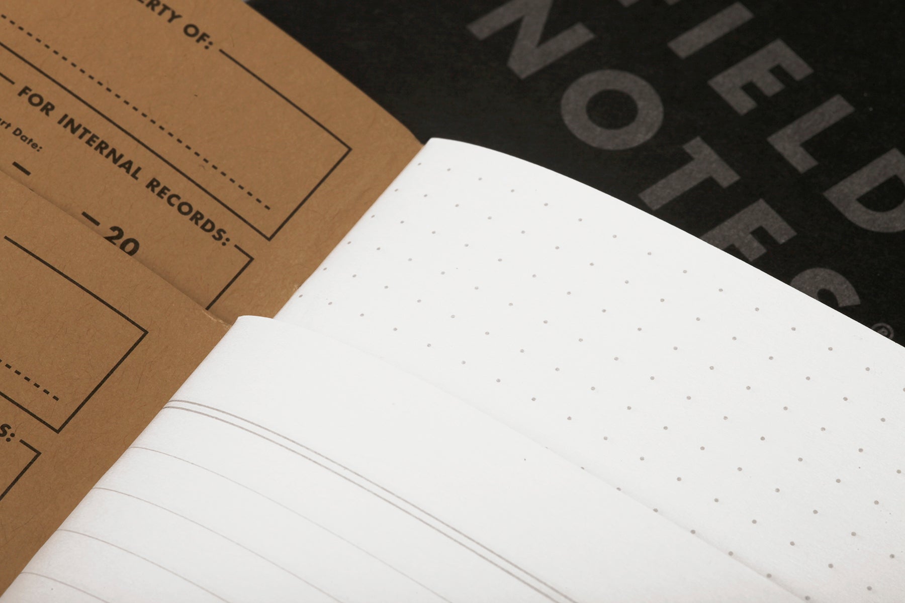 Pitch Black Memo Book Dot-Graph Paper 3-Pack