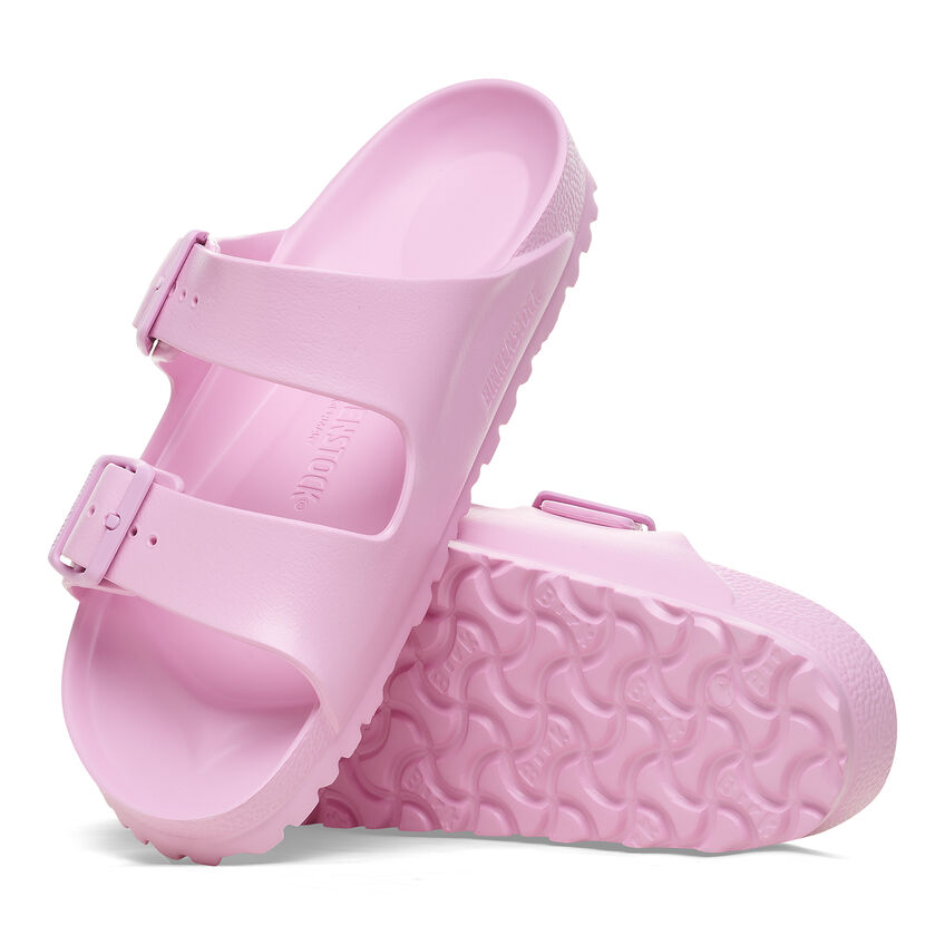 Light pink waterproof sandals with two adjustable straps and textured footbed sole
