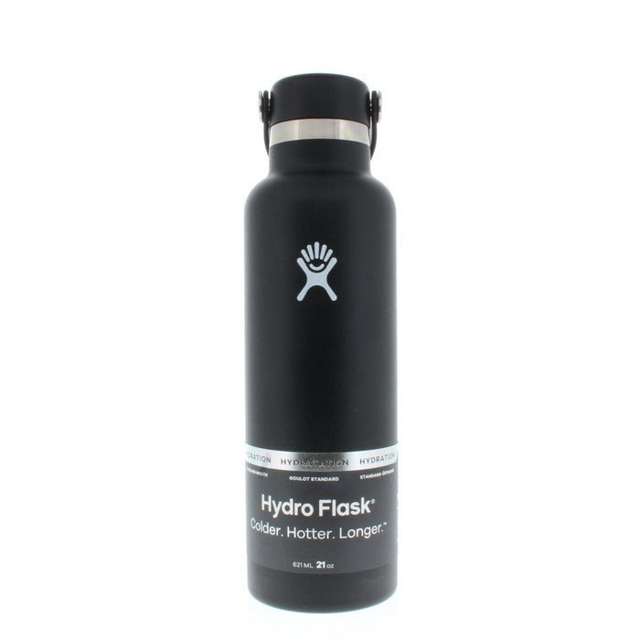 21oz insulated stainless steel standard mouth water bottle with flex cap, front view