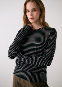 Lole Ws Dynamic Long Sleeve Black Stripe