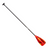Two-piece stand-up paddle with carbon fiber shaft and red-orange gradient blade