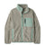 Women's full-zip fleece jacket with stand collar, chest zip pocket, and mint green contrast details, flat lay view