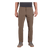 Men's slim-fit chino pants in warm brown, front view, paired with casual sneakers