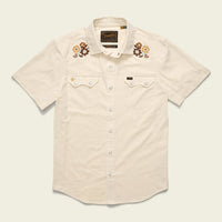 Howler Brothers Ms Crosscut Deluxe Shortsleeve Snapshirt Flower Power: Off White Dobby