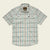Men's short-sleeve plaid snap-button western shirt with dual chest pockets, flat lay view