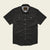 Black short-sleeve button-up shirt with small star pattern and chest pockets