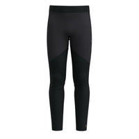 Black men's athletic wind tight pants with paneled design, flat lay front view
