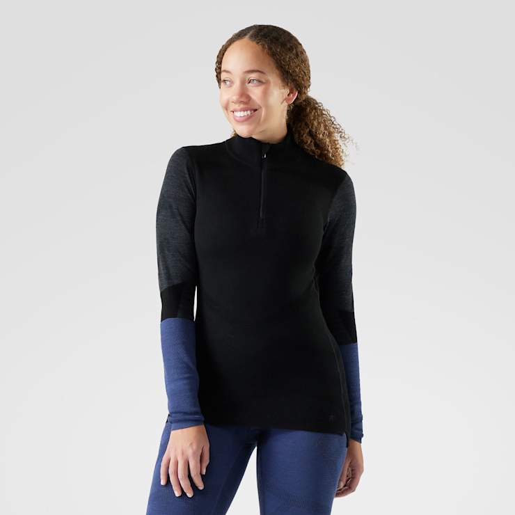 W's Intraknit Thermal Merino Base Layer Colorblock 1/4 Zip